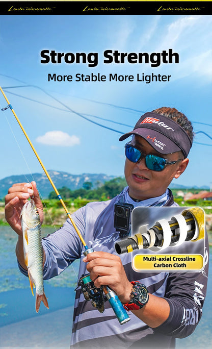 Histar Butterfly Customized Version Strength Crossline Carbon Cloth Lightweight Cork Handle BFS Spinning Baitcasting Fishing Rod