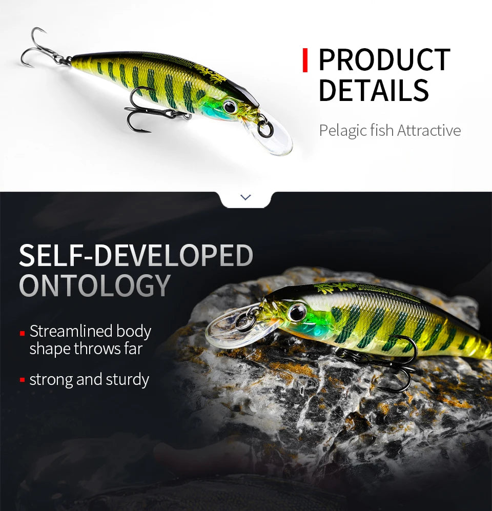 BEARKING PRO 80mm 9.9g slim minnow