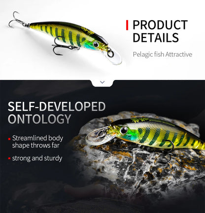 BEARKING PRO 80mm 9.9g slim minnow