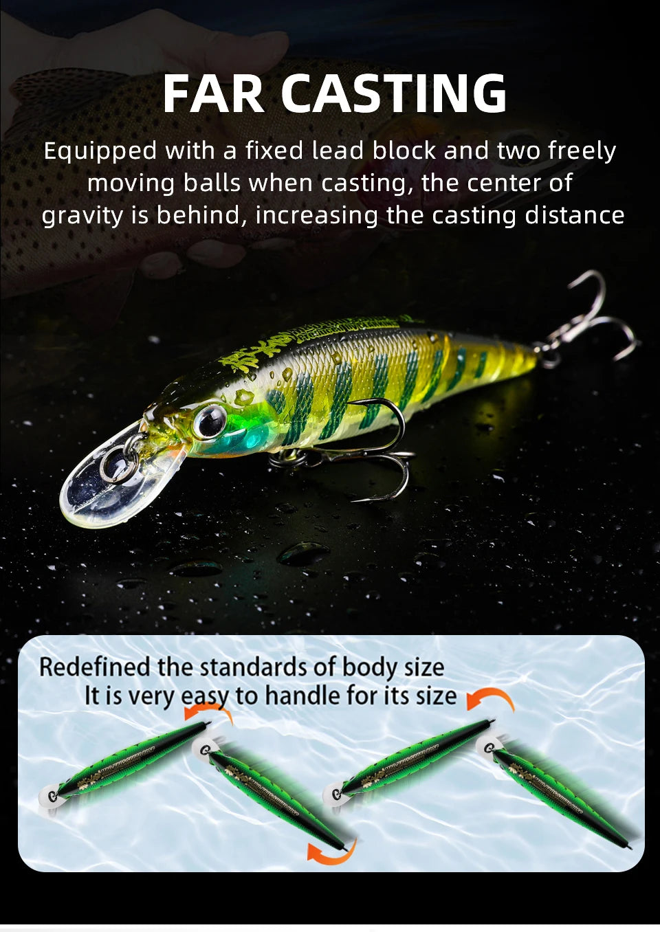 BEARKING PRO 80mm 9.9g slim minnow