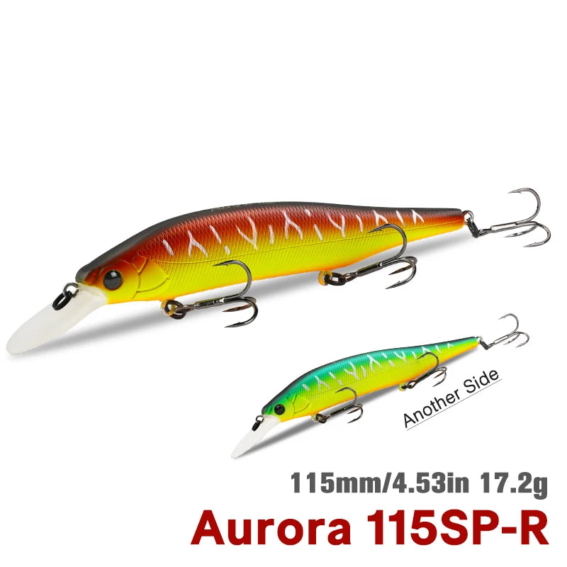 TSURINOYA 115mm 17.2g Suspending Minnow  Tungsten Weight System AURORA 115sp