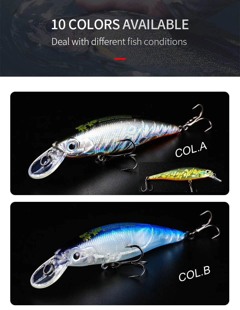 BEARKING PRO 80mm 9.9g slim minnow