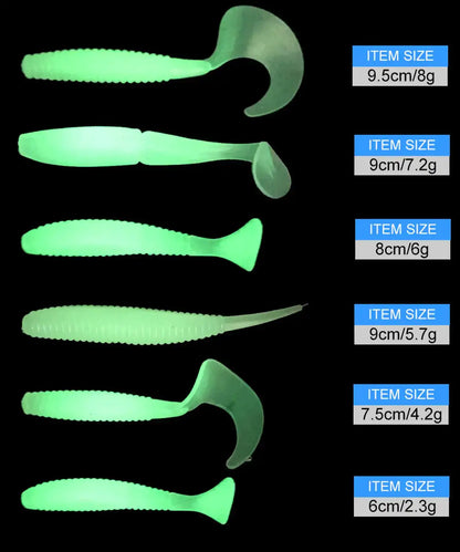 Luminous Soft Lure Grubs